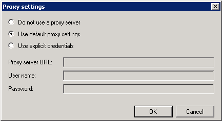 proxy settings dialog